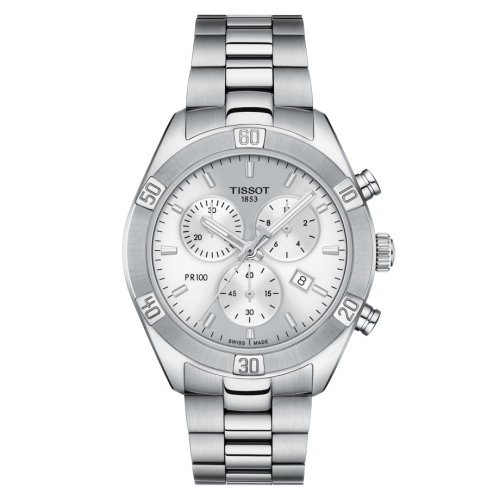 Tissot PR 100 Sport Chic Chronograph 38 Stainless Steel / Silver / Bracelet